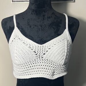Streetwear society extra small crochet crop top with small imperfection
